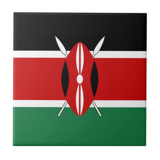 Carreau de céramique de drapeau du Kenya (Devant)