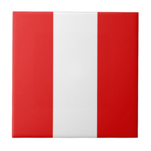 Carreau de céramique de drapeau du Pérou