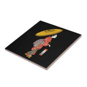 Carreau de céramique de femme asiatique