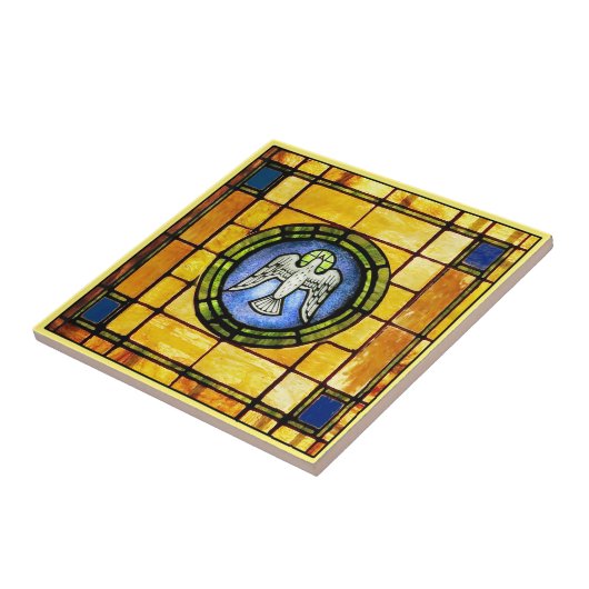 Carreau de céramique de fenêtre de colombe de paix (Côté)