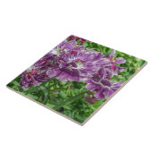 Carreau de céramique de fleurs mauve-clair (Côté)