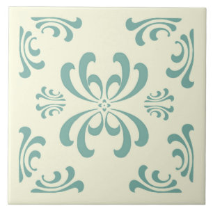Carreau de céramique de Flourish de Nouveau de