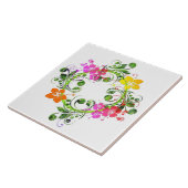 Carreau de céramique de guirlande de fleur de (Côté)