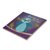 Carreau de céramique de hibou avec les yeux (Côté)