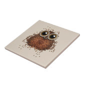 Carreau de céramique de hibou de café (Côté)