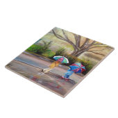 Carreau de céramique "de jour pluvieux parfait" (Côté)