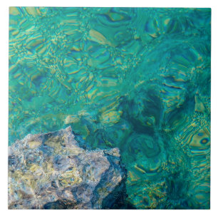 Carreau de céramique de l'eau d'océan de turquoi