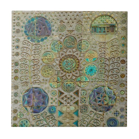 Carreau de céramique de Nouveau d'art (Devant)