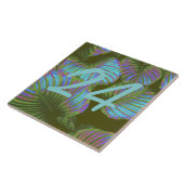 Carreau de céramique de numéro de maison tropical (Côté)