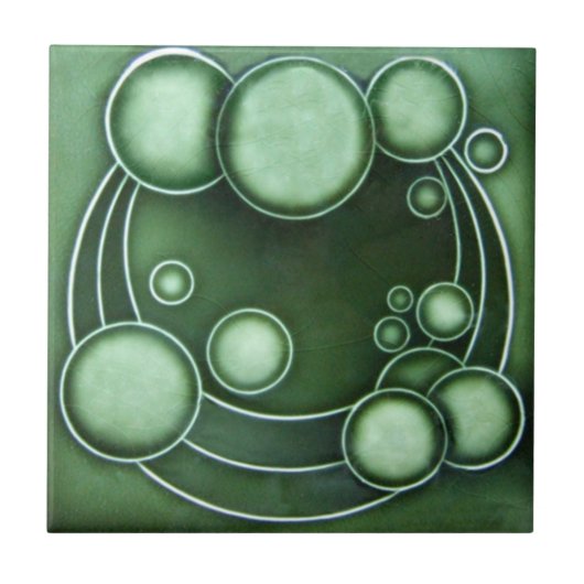 Carreau de céramique de reproduction de l'art déco (Devant)