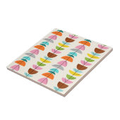 Carreau de céramique de rétros nids colorés (Côté)