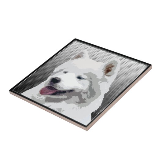 Carreau de céramique de Samoyed (Côté)
