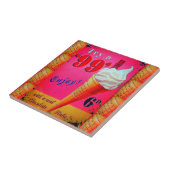 Carreau de céramique de signe vintage de glacier (Côté)