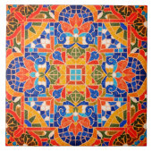 Carreau de céramique de style mosaïque coloré  (Devant)