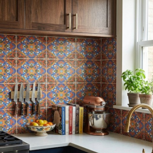 Carreau de céramique de style mosaïque coloré 