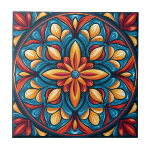 Carreau de céramique de style Talavera mexicain