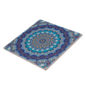 Carreau de céramique décoratif bleu (Côté)