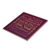 Carreau de céramique décoratif de Varietals de vin (Côté)