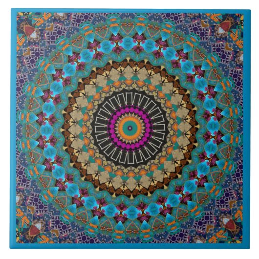 Carreau de céramique décoratif Mandala (Devant)