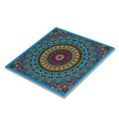 Carreau de céramique décoratif Mandala (Côté)