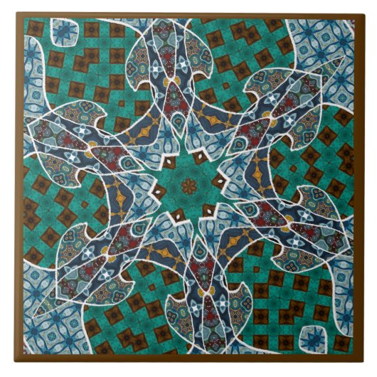Carreau de céramique décoratif Mandala (Devant)
