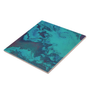 Carreau de céramique décoratif Turquoise Tidal Aby