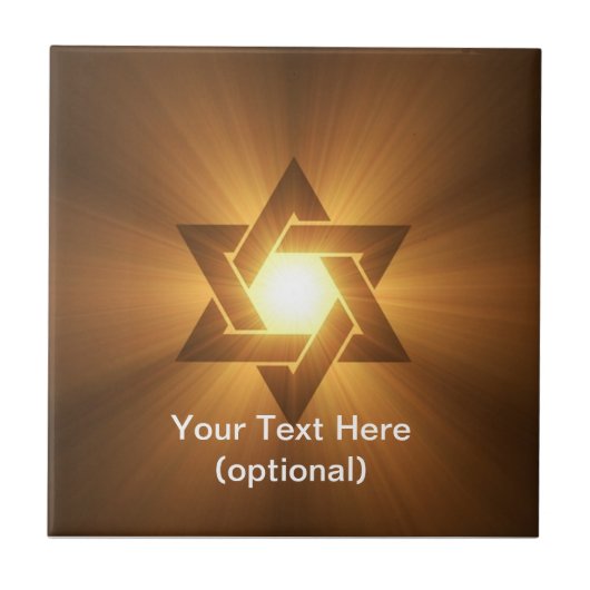 Carreau de céramique d'étoile de David (Devant)