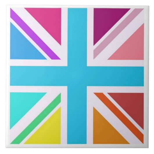Carreau de céramique - Drapeau Union Jack multicol (Devant)