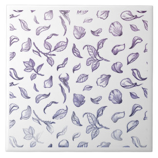 Carreau de céramique élégant à motif de pétales de