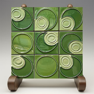 Carreau de céramique en faux relief Verdant Swirl