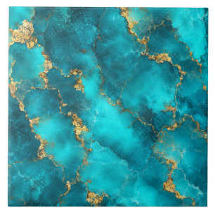 Carreau de céramique en marbre de luxe turquoise o