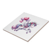 Carreau de céramique Fleur de licorne florale  (Côté)