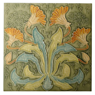 Carreau de céramique - Fleurs de pissenlit Art Nou