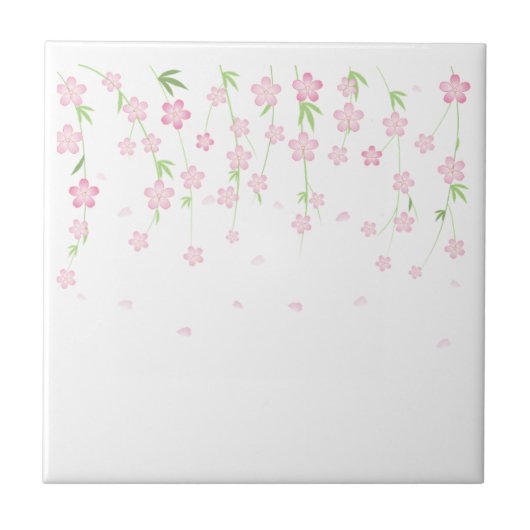 Carreau de céramique Fleurs roses et blanches Flor (Devant)