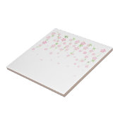 Carreau de céramique Fleurs roses et blanches Flor (Côté)