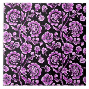 Carreau de céramique floral