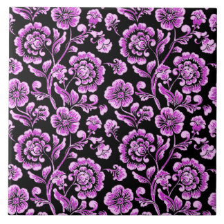Carreau de céramique floral