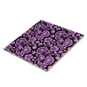 Carreau de céramique floral (Côté)