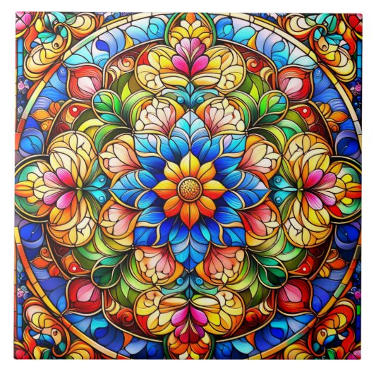 Carreau de céramique floral (Devant)
