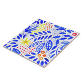 Carreau de céramique floral audacieux de belle - 1 (Côté)