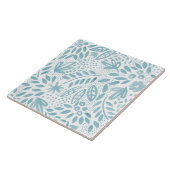 Carreau de céramique floral bleu de belle - 2 (Côté)