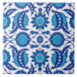 Carreau de céramique floral ottoman Iznik | Feuill