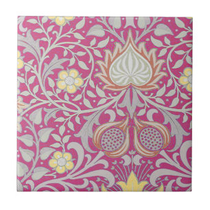 Carreau de céramique floral persan rose vintage Wi