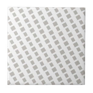 Carreau de céramique gris et blanc à rayures carré