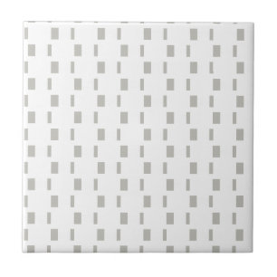 Carreau de céramique gris et blanc à rayures carré