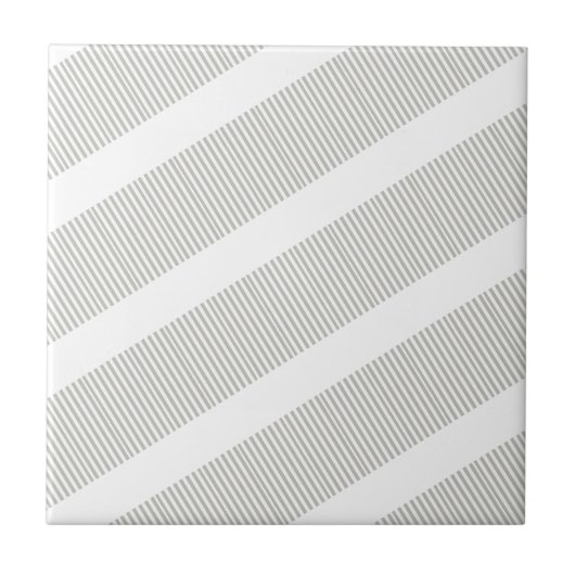 Carreau de céramique gris et blanc rayé (Devant)
