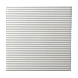 Carreau de céramique gris et blanc rayé