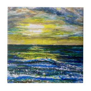 Carreau de céramique - Humeurs de bord de mer au c