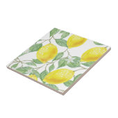 Carreau de céramique jaune et blanc Lemon (Côté)