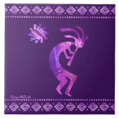 Carreau de céramique Kokopelli violet (Devant)